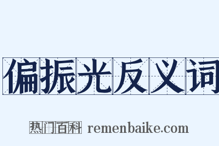 偏振光反义词是什么意思的图片